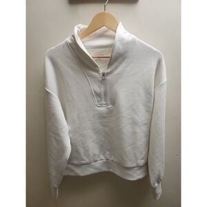 OGIO Womens Quarter Zip Pullover Sweatshirt White Mock Neck JMA Graphic Size M